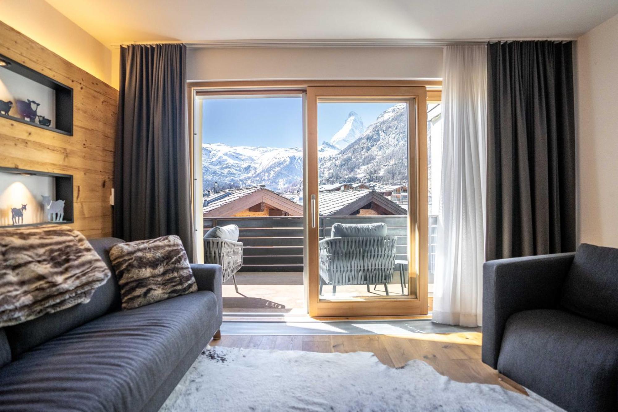 Moderne Wohnung Mit Ausblick Und Viel Sonne Zermatt Exterior photo